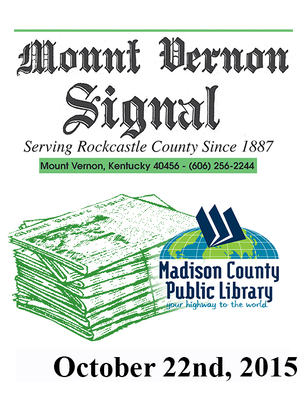 cover image of Mount Vernon Signal 10/22/2015